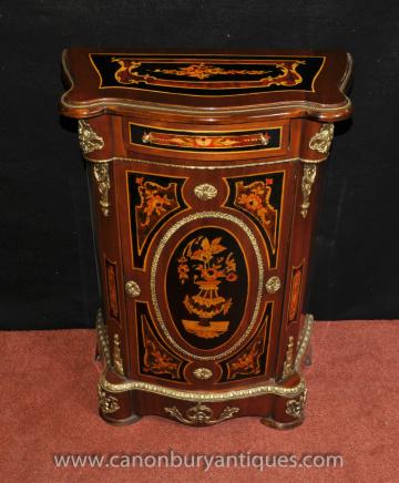 French Louis XV Cabinet Chest Credenza Marquetry Inlay
